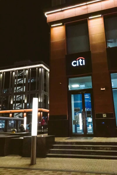 Logo Citibank Budujące Bankowe Papiery Wartościowe Grupy Finansowej — Zdjęcie stockowe