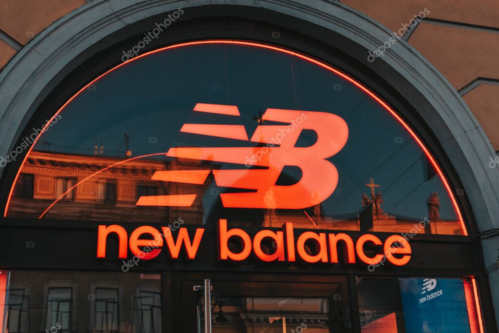 New balance logo sign footwear shop black friday sale market
