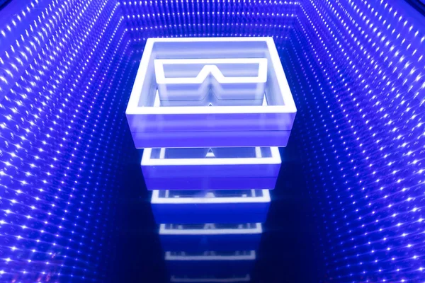 Neon Znamení Brýle Showcase Shop Zdarma Zkouška Optické Čočky Ráfek — Stock fotografie
