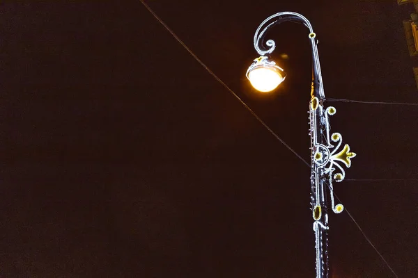 Δρόμο Φανάρι Χριστούγεννα Διακοσμήσεις Λάμψη Μαγικό Φως Φως Πόλη Φωτισμού — Φωτογραφία Αρχείου