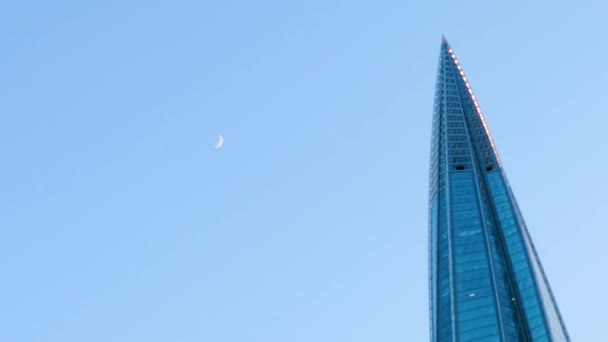 Skyscraper Hightech Architecture Design Future Business Europe Lahta Centerサンクトペテルブルク ロシア — ストック動画