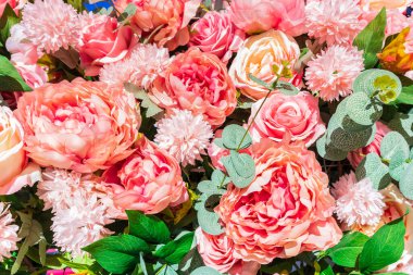 Gül karanfillerinin çiçek arkaplan dokusu Parlak pembe buket