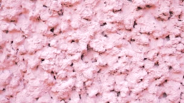 Stone Texture Spraying Porosity Pink Background Pattern Surface Design — Stock Video