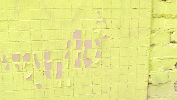 Jaune Mur Brique Texture Motif Approche Créative Concept Décoration Créative — Video