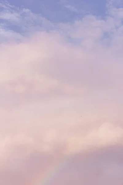 Cielo Divino Arcobaleno Nuvole Rosa Tramonto Settimo Cielo High Concept — Foto Stock