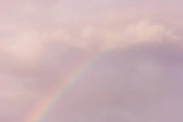 Cielo Divino Arcobaleno Nuvole Rosa Tramonto Settimo Cielo High Concept — Foto Stock