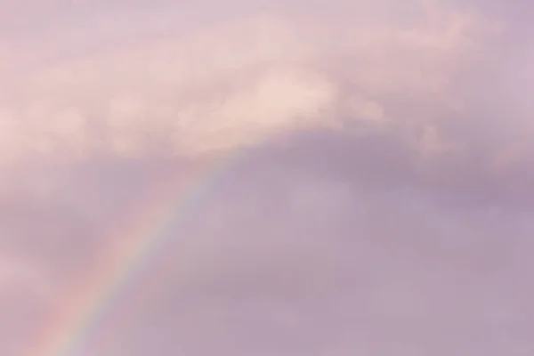 Cielo Divino Arcobaleno Nuvole Rosa Tramonto Settimo Cielo High Concept — Foto Stock