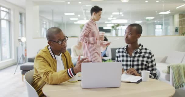 Groupe Diversifié Collègues Affaires Masculins Féminins Travaillant Dans Bureau Affaires — Video