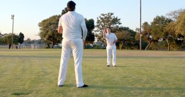 Partnerinden el altından atışlar geliyor, erkek arkadaşlar parkta top yakalama alıştırması yapıyor. Spor, eğlence, takım çalışması, fitness, boş zaman, açık hava, aktivite