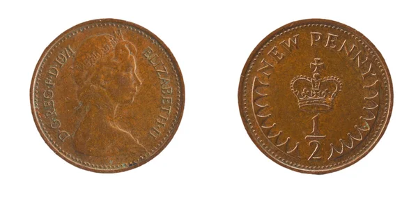 Alte Münzen aus England — Stockfoto