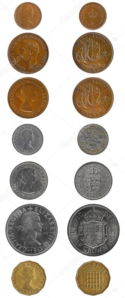 Englisches Geld Vorder Und RГјckseite Englisches Geld Vorder Und RГјckseite