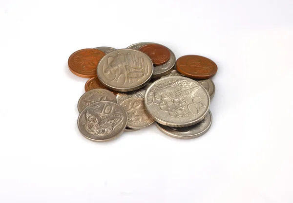 Set coins New Zealand and Australia — Stock Photo, Image