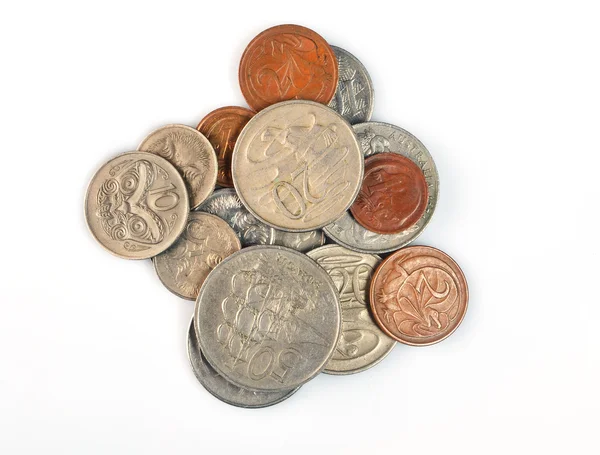 Set coins New Zealand and Australia — Stock Photo, Image