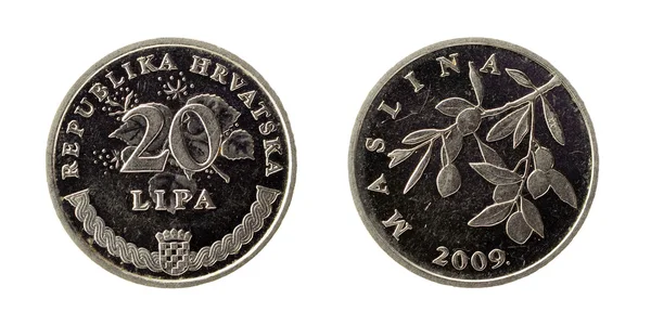 Croatie coin lipa 20 2009 — Photo