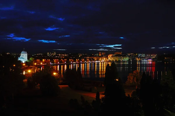 Город ночного освещения Стоковое Фото