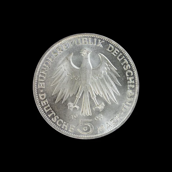 Alemanha moeda de prata comemorativa antiga Deutschmark — Fotografia de Stock