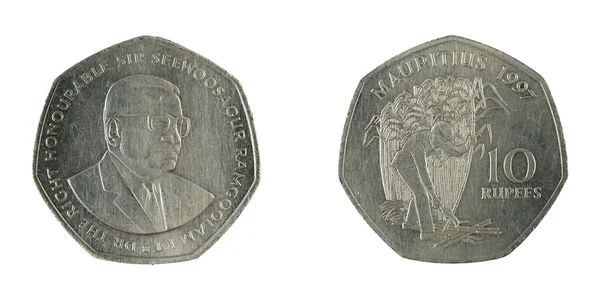 Рупия монет Маврикия — стоковое фото