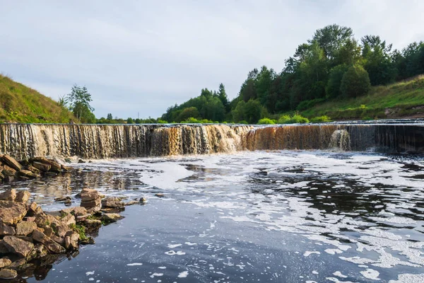 Stone Middle River Lake Bunch Rocks Running Water River Waves — Stock Photo, Image