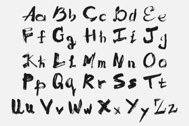 Renkli fırça darbeleri. Benekli desenler, boya ya da mürekkep lekeleri. Vektör el çizimleri. Soyut arkaplan. İllüstrasyon istiyor.