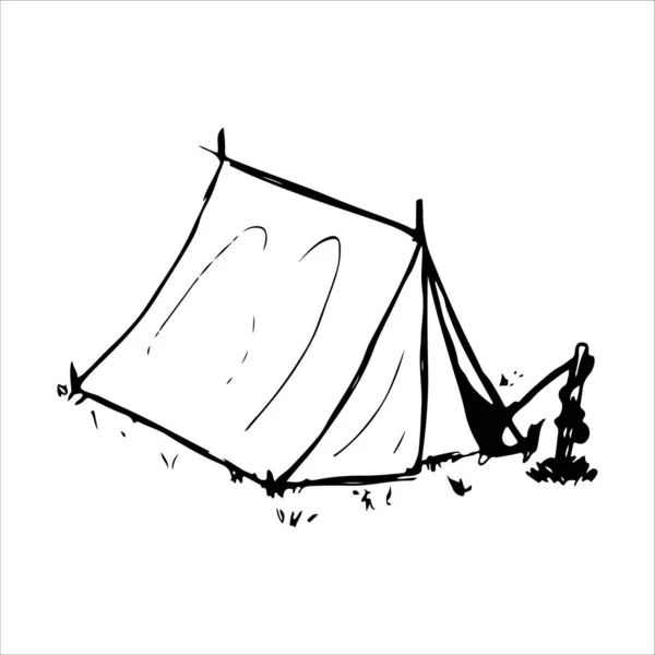 Camping tent for tourism, sketch for your design Stock Vector | Adobe Stock