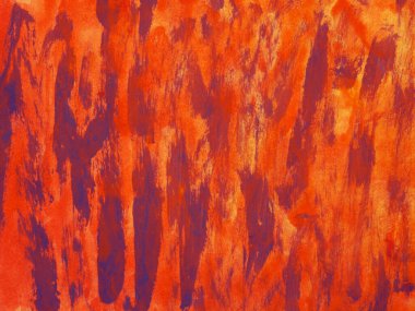 Fırça ve boyalarla yapılmış, çok renkli soyut bir resim. El yapımı. İlginç bir arka plan çizimi olarak kullanabilirsiniz..