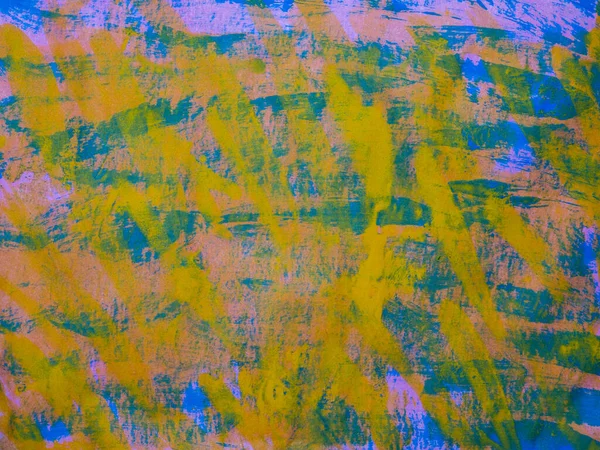 Abstraktes Mehrfarbiges Bild Das Mit Pinsel Und Farben Entsteht Handgemacht — Stockfoto