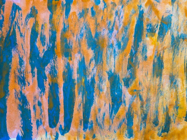 Abstraktes Mehrfarbiges Bild Das Mit Pinsel Und Farben Entsteht Handgemacht — Stockfoto