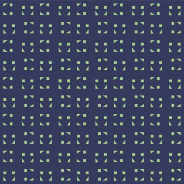 Geometrik çizgiler soyut dekoratif vektör arkaplanını işaretledi. Vektör mozaik döşemeler, koyu mavi arka plan ve geometrik süsleme ile kusursuz desen. İllüstrasyon istiyor.