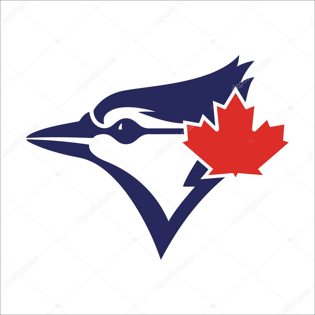 Major league baseball logo. Logo of baseball team Toronto. Baseball icon team of america.