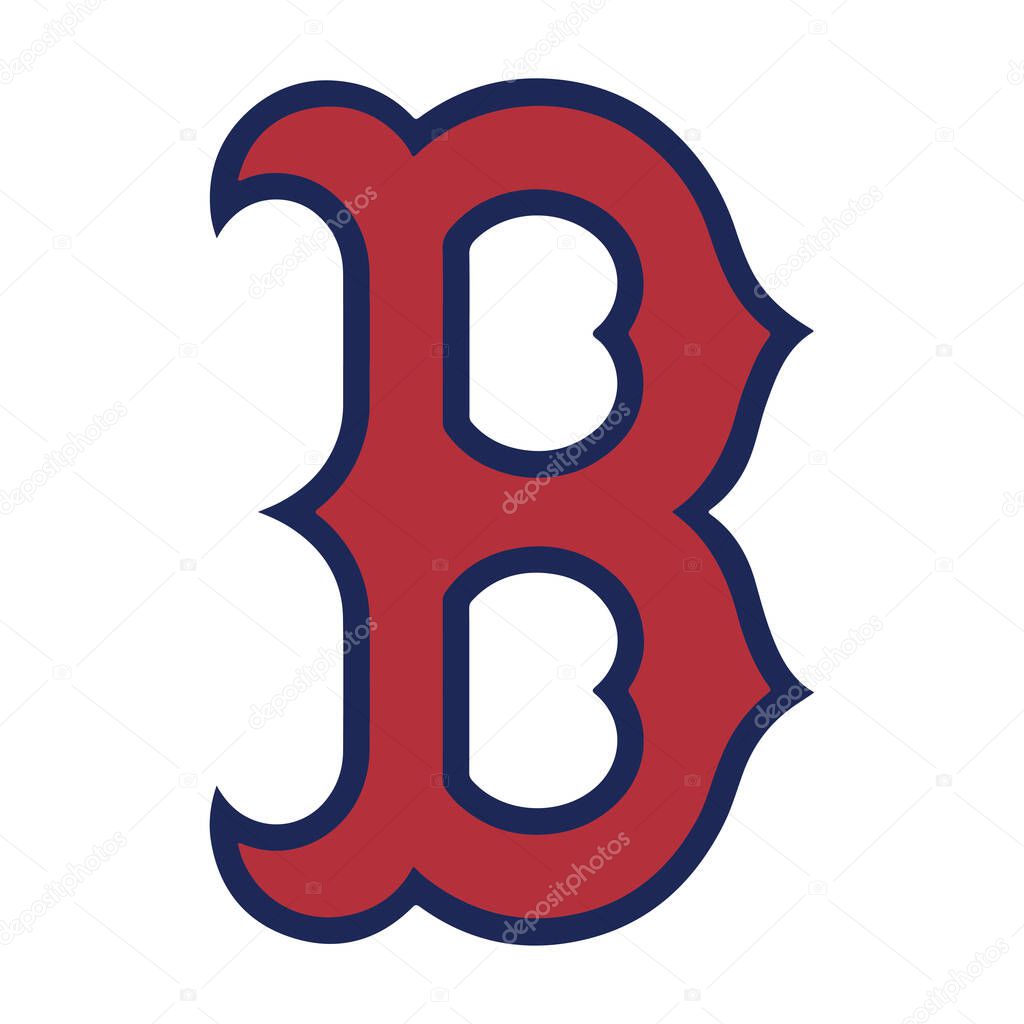 Major league baseball logo. Logo of baseball team Boston. Baseball icon team of america.