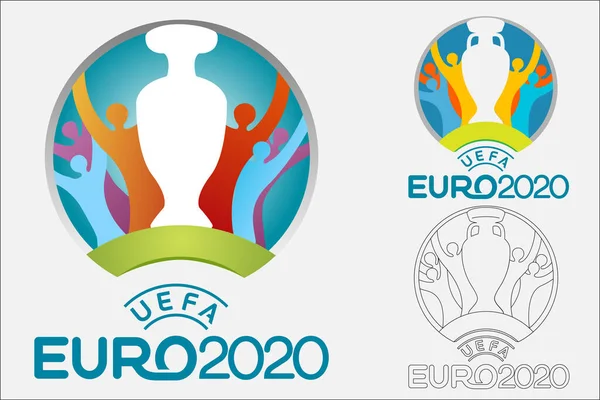 EURO 2020 UEFA欧州選手権ロゴセット. ストックベクター ©client1337