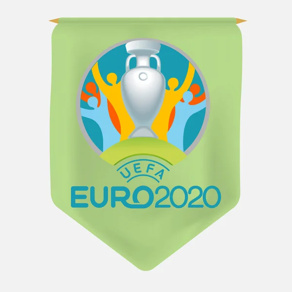 Logo EURO 2020 UEFA European Championship set. — Stockový vektor