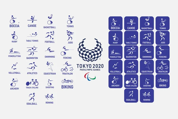 Vector set pictograms summer paralympic games. — Stock Vector
