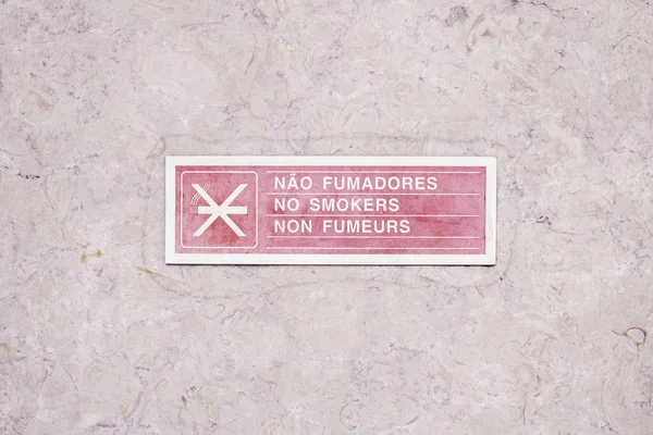Palenie zabronione znak — Zdjęcie stockowe