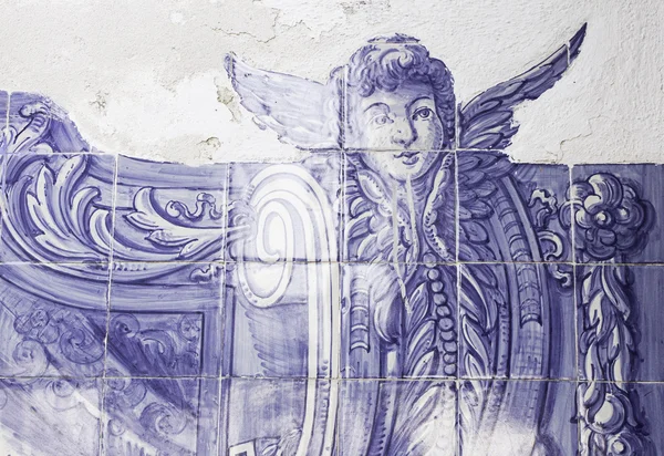 Angel pintado azulejos — Foto de Stock