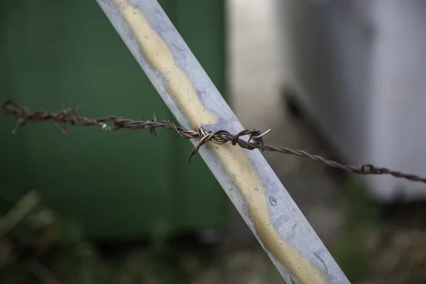 Fijn Metalen Hek Bescherming Beveiliging Detail — Stockfoto