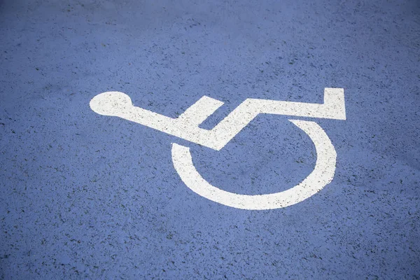 Segnale Parcheggio Disabili Segnaletica Stradale — Foto Stock