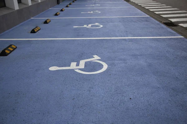 Parkeerbord Voor Gehandicapten Verkeersborden — Stockfoto