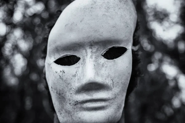 Máscara Miedo Bosque Ritual Satánico Tradición Pagana Miedo — Foto de Stock