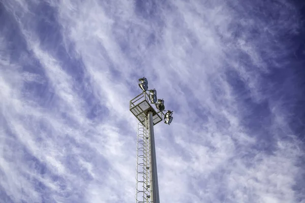 Licht Voetbalveld Lichte Energie Industrieel Landschap — Stockfoto