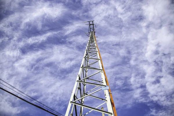 Torre Elettrica Energia Edilizia Architettura Paesaggio Industriale — Foto Stock