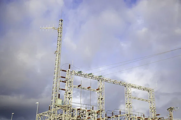 Electric Tower Energy Construction Architecture Industrial Landscape — Stock Photo, Image