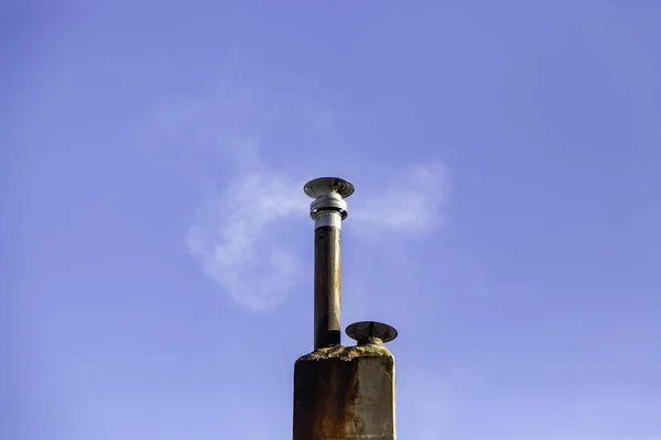 Industrial Chimney Smoke Outlet Construction Architecture Pollution — Stock Photo, Image