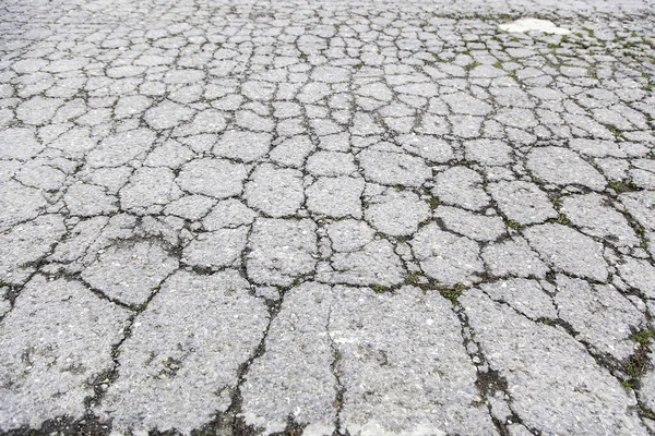 Piso Rua Quebrado Construção Arquitetura Deterioração Estrada — Fotografia de Stock