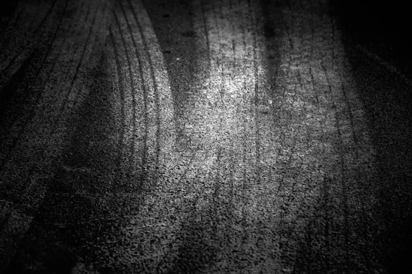 Pistes Roues Sur Rue Urbaine Dérapage Véhicules Texture — Photo