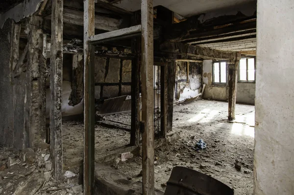 Interior Abandonado Casa Pueblo Construcción Arquitectura Urbex —  Fotos de Stock