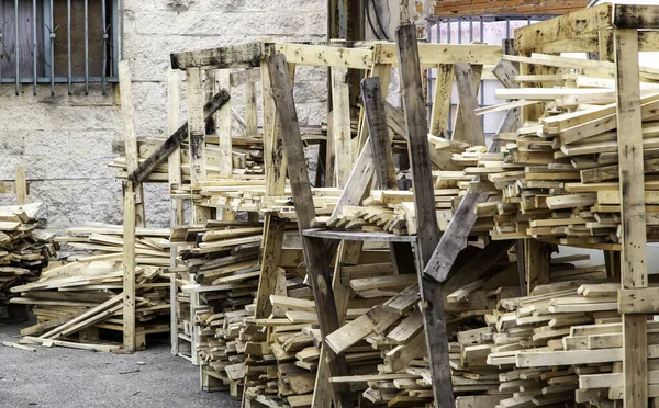 Detalle Madera Cortada Procesada Para Vender Industria Maderera — Foto de Stock