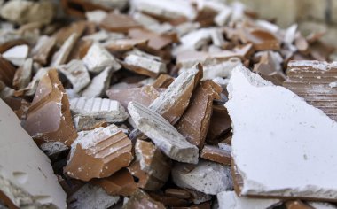 Detail of destruction and ruin, construction and urban improvement