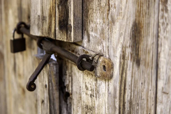 Chaîne Cadenas Porte Industrielle Construction Architecture Protection — Photo