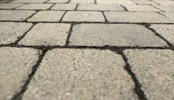 Pflastersteine Auf Dem Boden Detail Der Fußgängerzone — Stockfoto